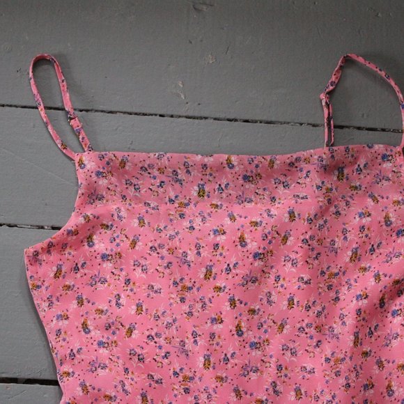 Pink chiffon midi cowl neck DOLLSKILL small - Picture 3 of 7